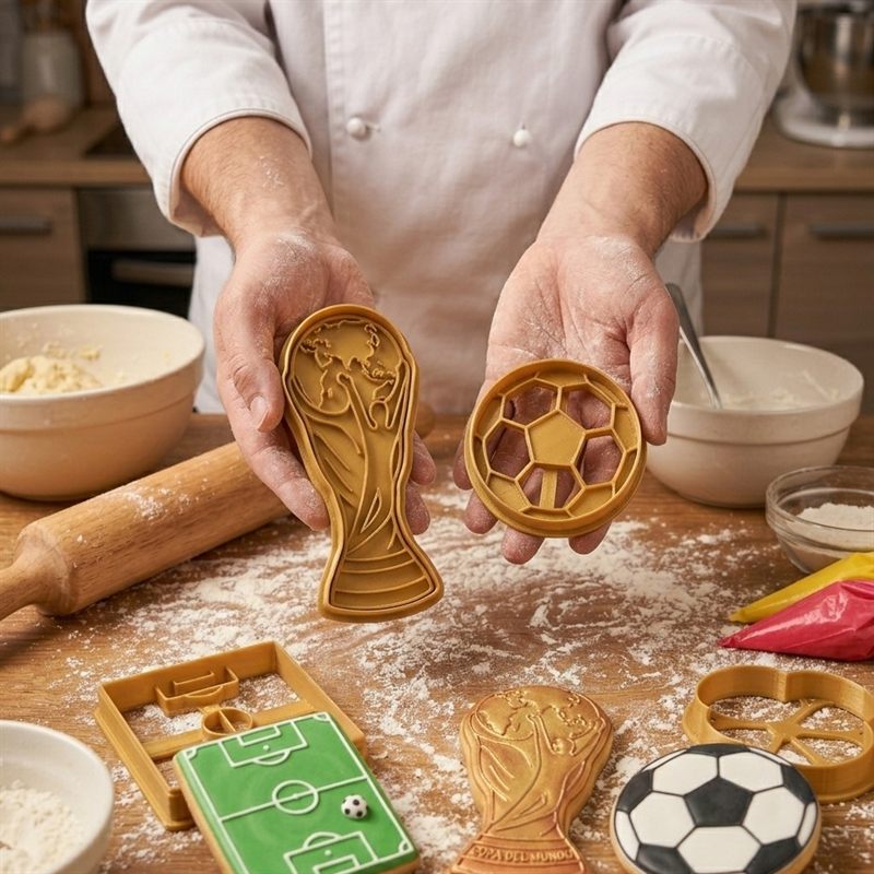 Cortador de galletas Copa del Mundo y balon de Cortadores VZLA