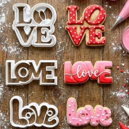 Cortador de galletas Letras LOVE de Cortadores VZLA
