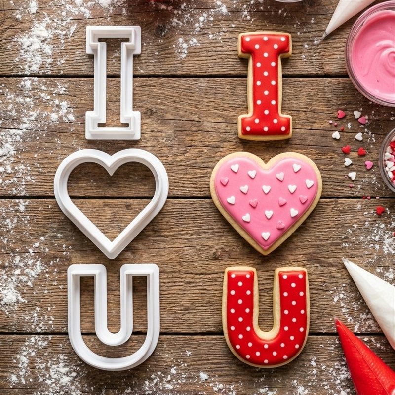 Cortador de galletas Letras I love U de Cortadores VZLA