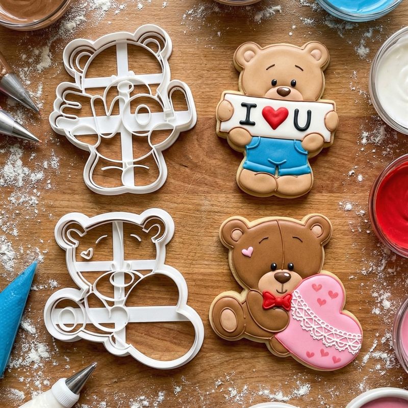 Cortador de galletas Osos de San Valentin de Cortadores VZLA