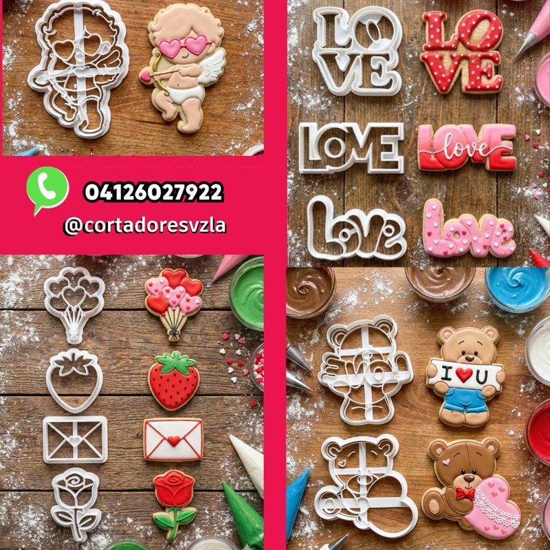 Cortador de galletas San Valentin collage