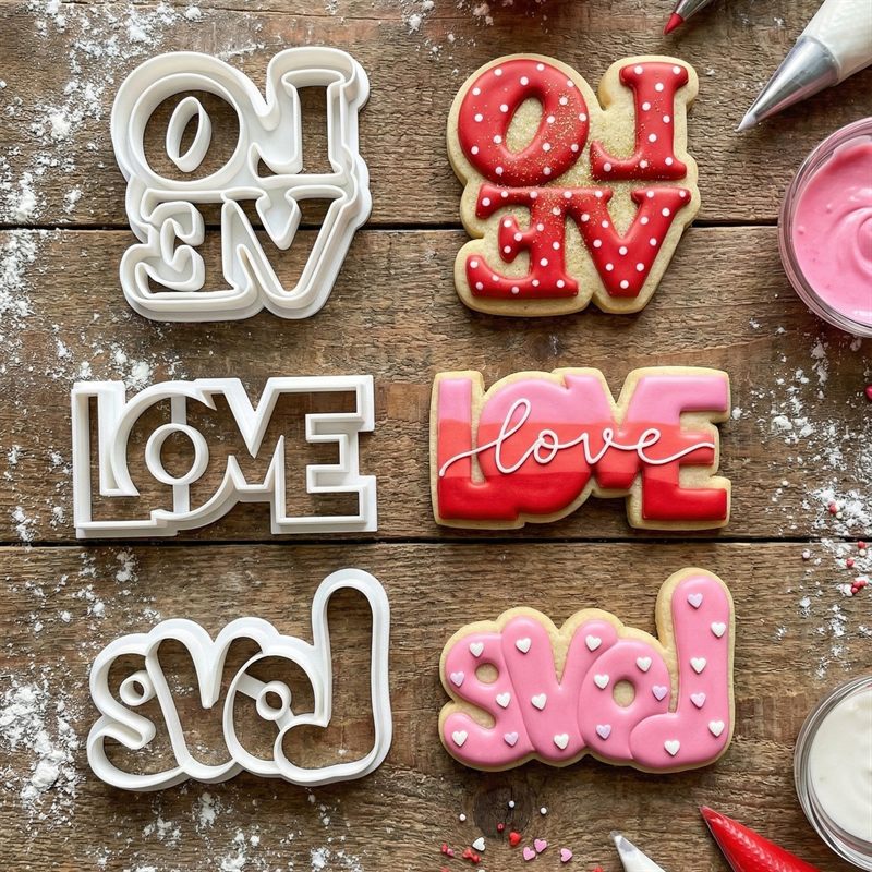 Cortador de galletas Letras LOVE